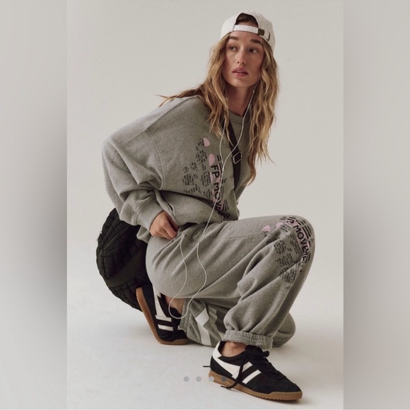 FP MOVEMENT ALL STAR LOGO 2-PIECE SWEATPANTS SWEATSHIRT SET SZ XL MSRP $196 NWT - Picture 2 of 8